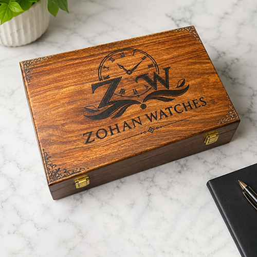 Customized Name or Logo Wooden Watch box - Elegance Antique Store