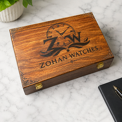 Customized Name or Logo Wooden Watch box - Elegance Antique Store