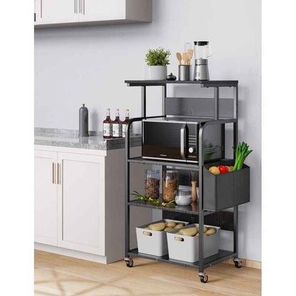 Federico 3-Tier Kitchen Trolley Rack – MDF and Metal