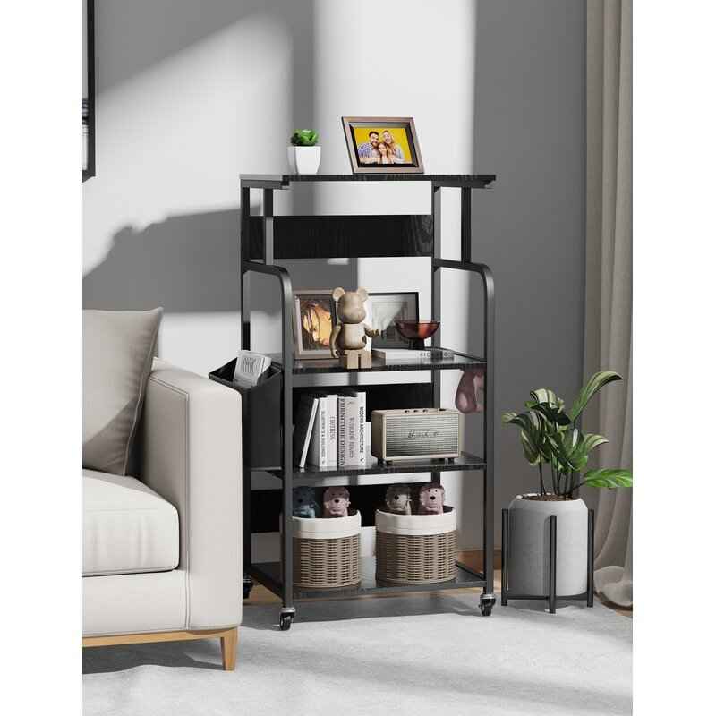 Federico 3-Tier Kitchen Trolley Rack – MDF and Metal