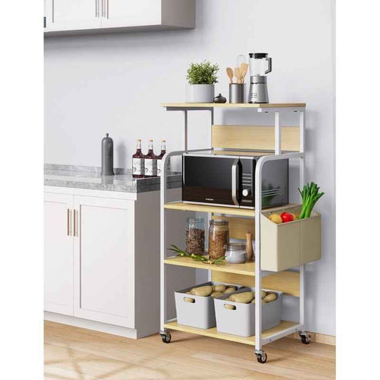 Federico 3-Tier Kitchen Trolley Rack – MDF and Metal