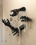 Glossy Black Hand Wall Jewelry Hanger