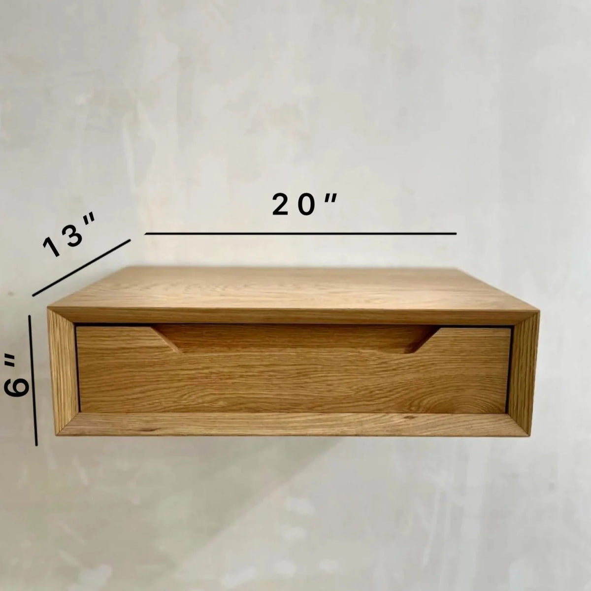 Genzula Nightstand Floating Bedside Bedroom Side Table