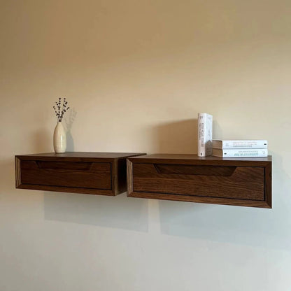 Genzula Nightstand Floating Bedside Bedroom Side Table