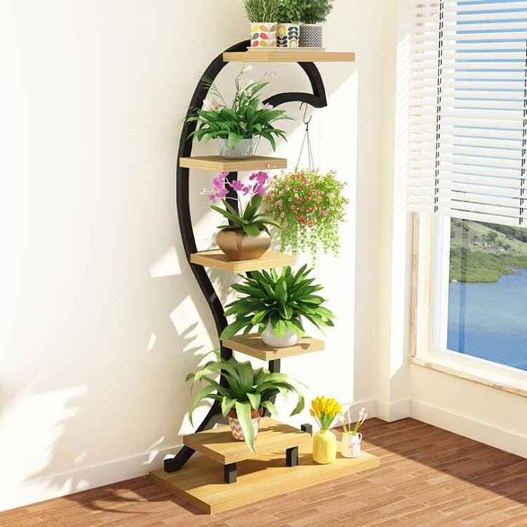 Heart Curved Plant Shelf Rack Decor