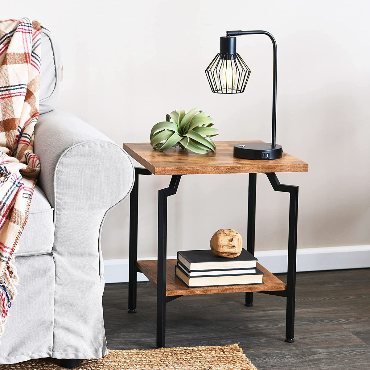 Hickory Crown Modern Sofa Living Lounge Bed Side Table
