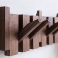 Dark Walnut Piano Key Wall Hooks – Minimalist