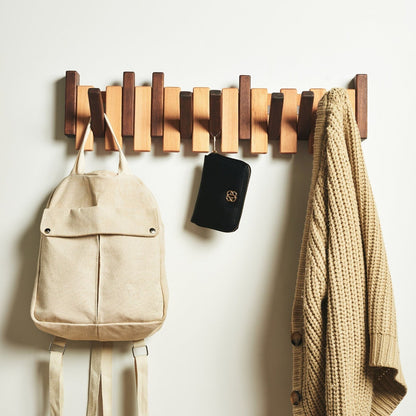 Two-Tone Piano Style Wall Hanger – Oak & Walnut