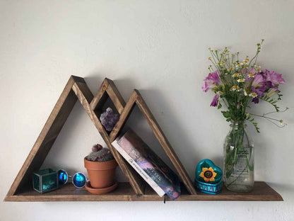 Mountain Theme Living Bed Drawing Room Floating Shelf Decor