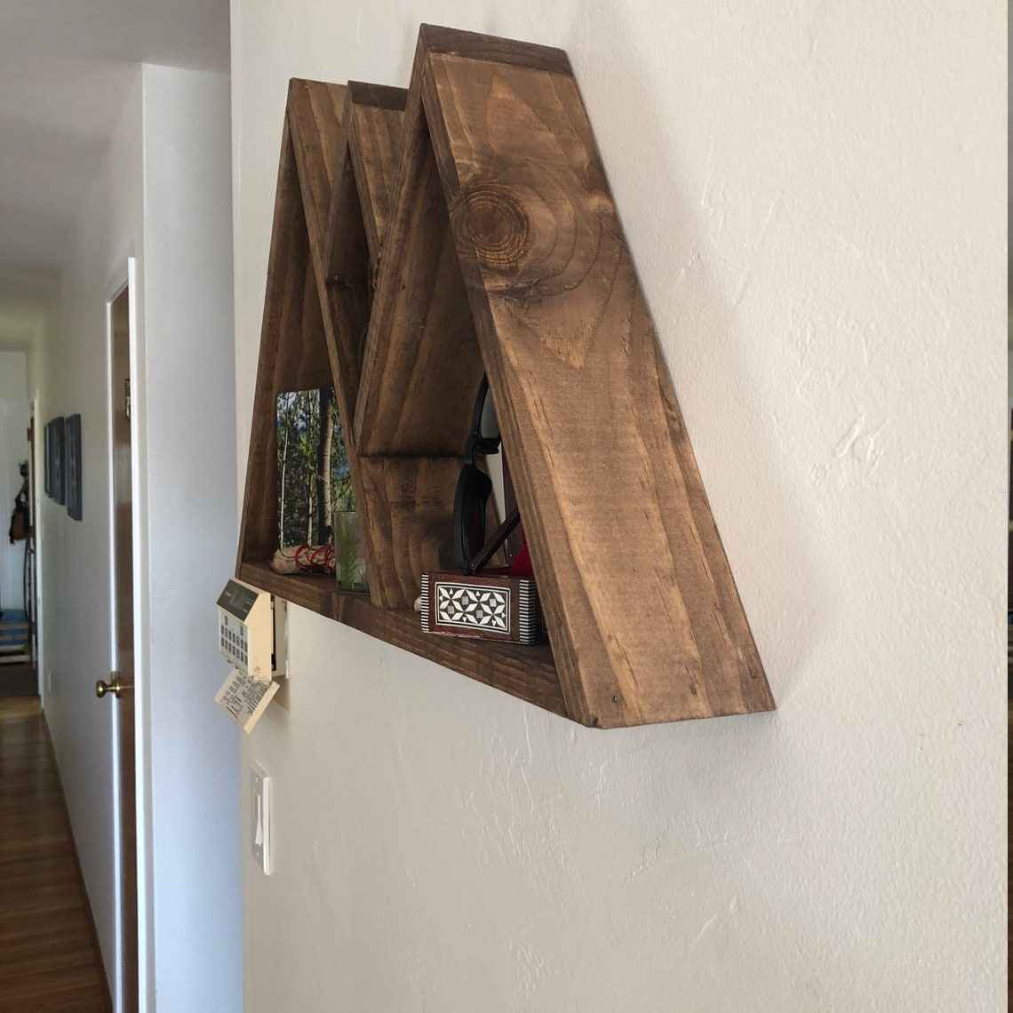 Mountain Theme Living Bed Drawing Room Floating Shelf Decor