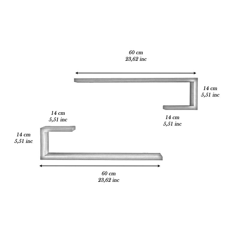 Hockey Living Lounge Bedroom Floating Shelves (Set of 2)