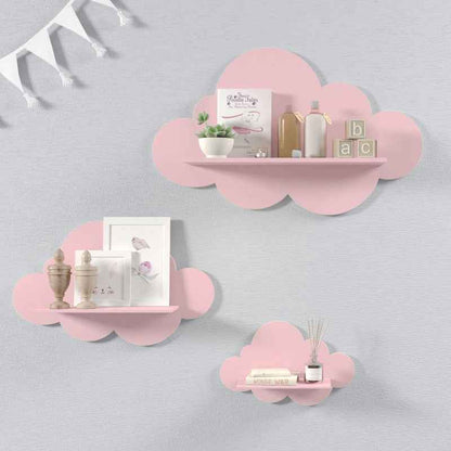 Nordic Cloud Lounge Living Bedroom Book Floating Shelf (Set of 3)
