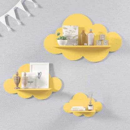 Nordic Cloud Lounge Living Bedroom Book Floating Shelf (Set of 3)