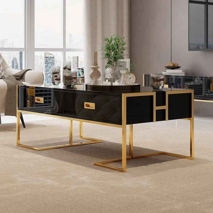Jocise White Rectangular Living Lounge Bedroom Coffee Center Table -