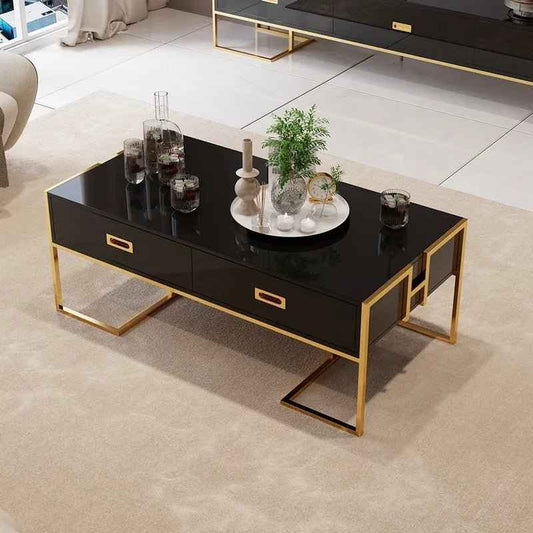 Jocise White Rectangular Living Lounge Bedroom Coffee Center Table -