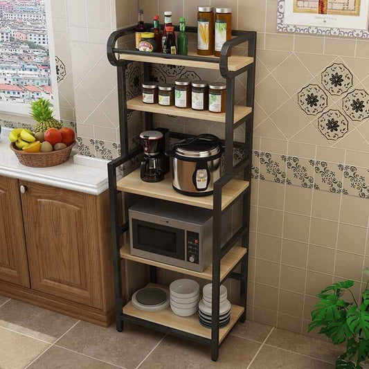 Forno Prato 5-Tier Kitchen Organizer Rack – Metal & Wood