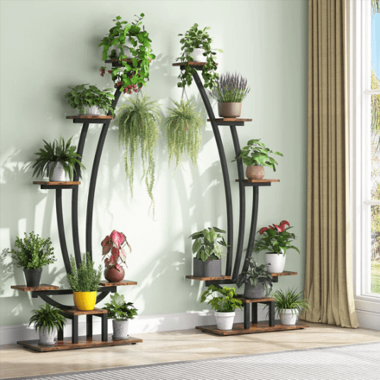 ARA Curved Plant Shelf Rack Decor