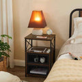 Kempst Nightstand with Flip Drawer Bedside Table