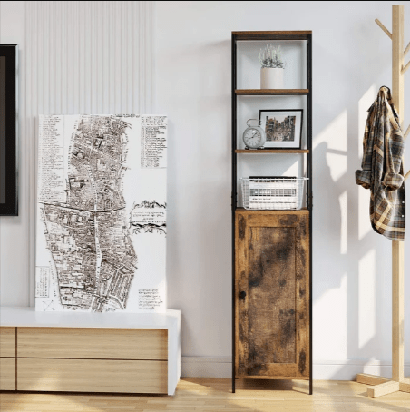 Leigh Freestanding Kitchen Bathroom Organizer Cabinet Rack