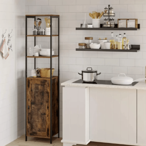 Leigh Freestanding Kitchen Bathroom Organizer Cabinet Rack