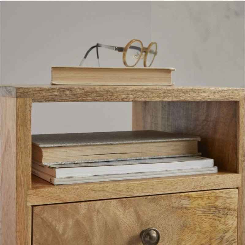 Narrow Bedside Organizer Drawer Side Table
