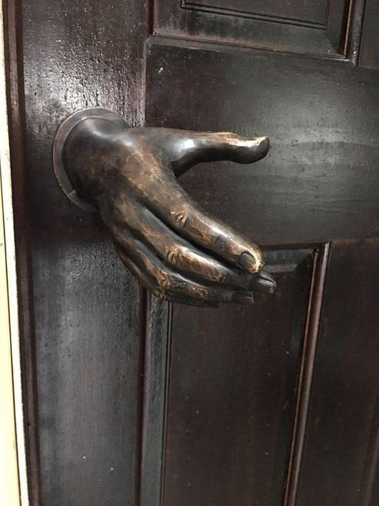 Bronze Handshake Door Handle