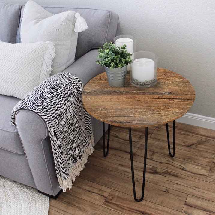 Lustre Shakes Living Lounge Center Side Hairpin Table