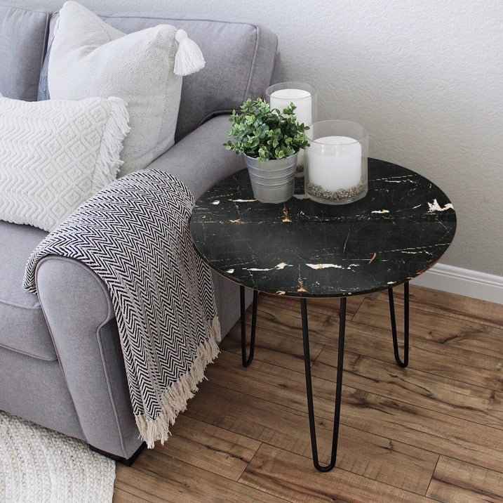 Lustre Shakes Living Lounge Center Side Hairpin Table
