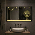 Modern LED Bathroom Mirror with Tree Design