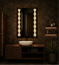 Modern LED Bathroom Mirror with Vertical Light Design