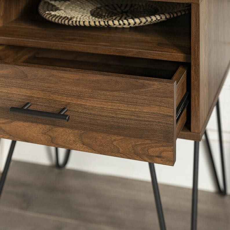 Rustic Side Living Lounge Center Side Hairpin Table