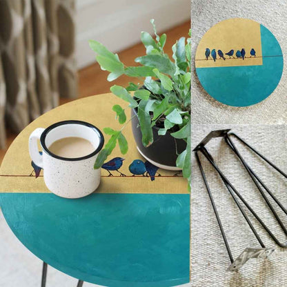 Oceans Birds Living Lounge Center Side Hairpin Table