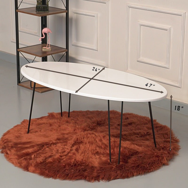 Old Oval Elm Hairpin Table