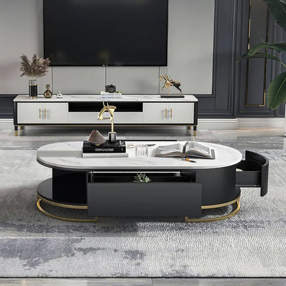 Ooid Modern Storage Lounge Drawing Room Coffee Sintered Drawer Organizer Table