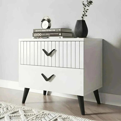 Orbit Vane Bedside Drawer Side Table