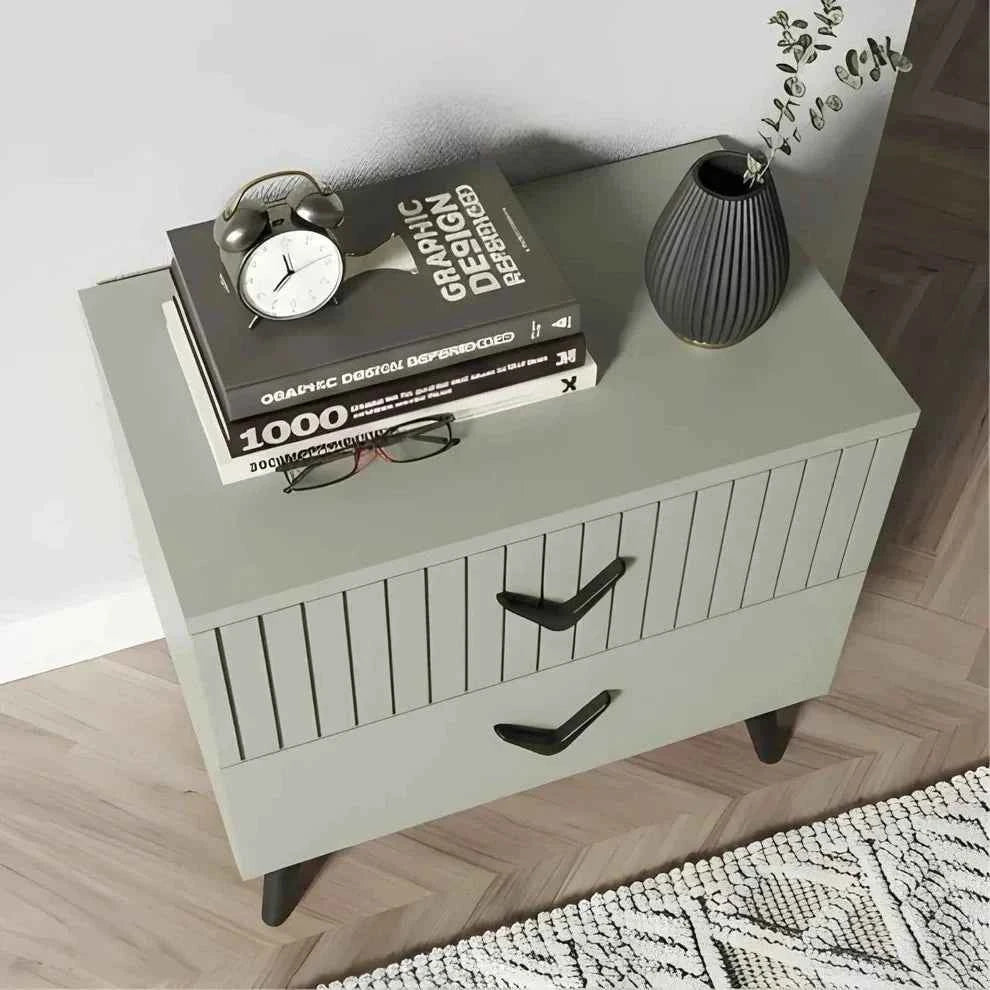 Orbit Vane Bedside Drawer Side Table