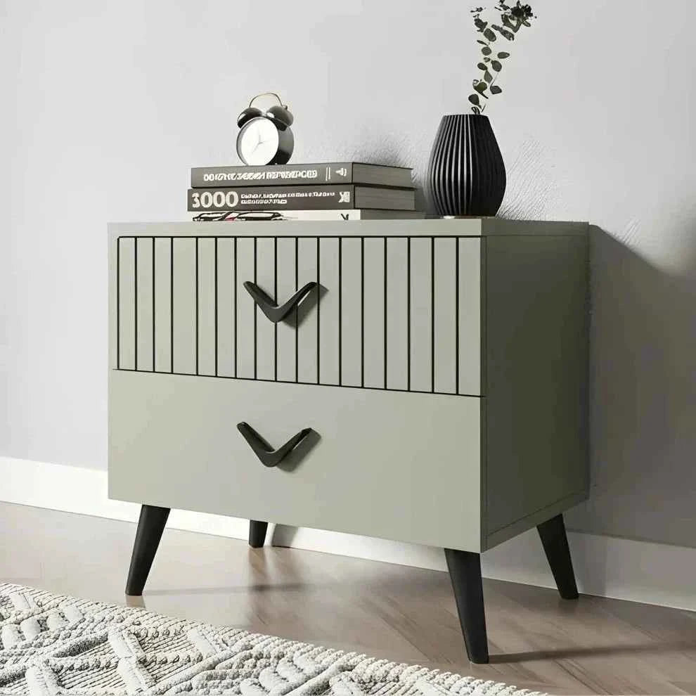 Orbit Vane Bedside Drawer Side Table