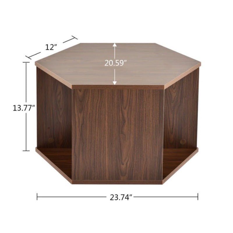 Espresso Multiuse Solid Wood Living Lounge Drawing Center Side Table