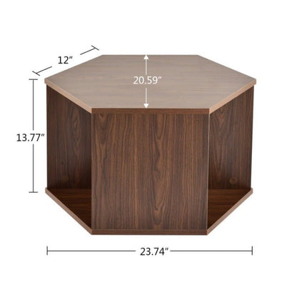Espresso Multiuse Solid Wood Living Lounge Drawing Center Side Table