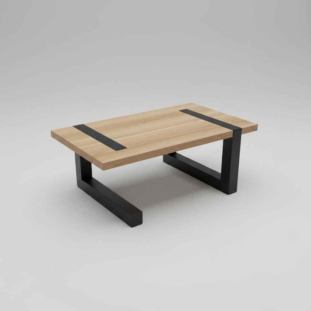 Stahl Holz Center Coffee Table
