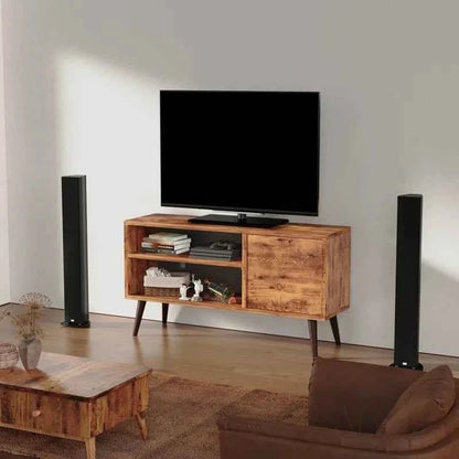 Riley Mid-Century Modern TV Stand Console Cabinet Table
