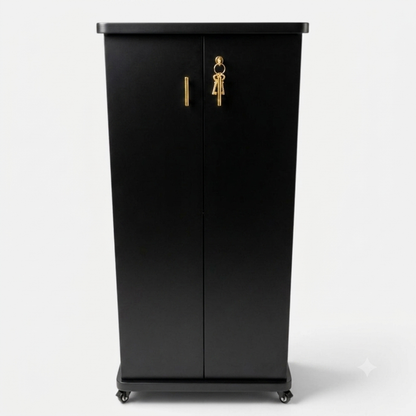 Movable Wheels Storage Cupboard Rack With Removable Adjustable Shelves - Elegance Antique Store