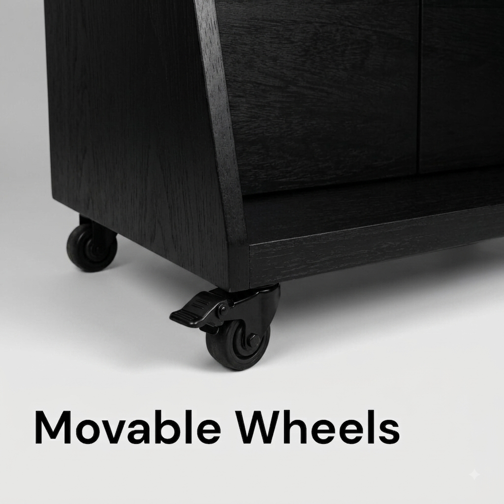 Movable Sewing Machine Table With Wheels Drawer & Storage - Elegance Antique Store