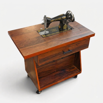 Movable Sewing Machine Table With Wheels Drawer & Storage - Elegance Antique Store