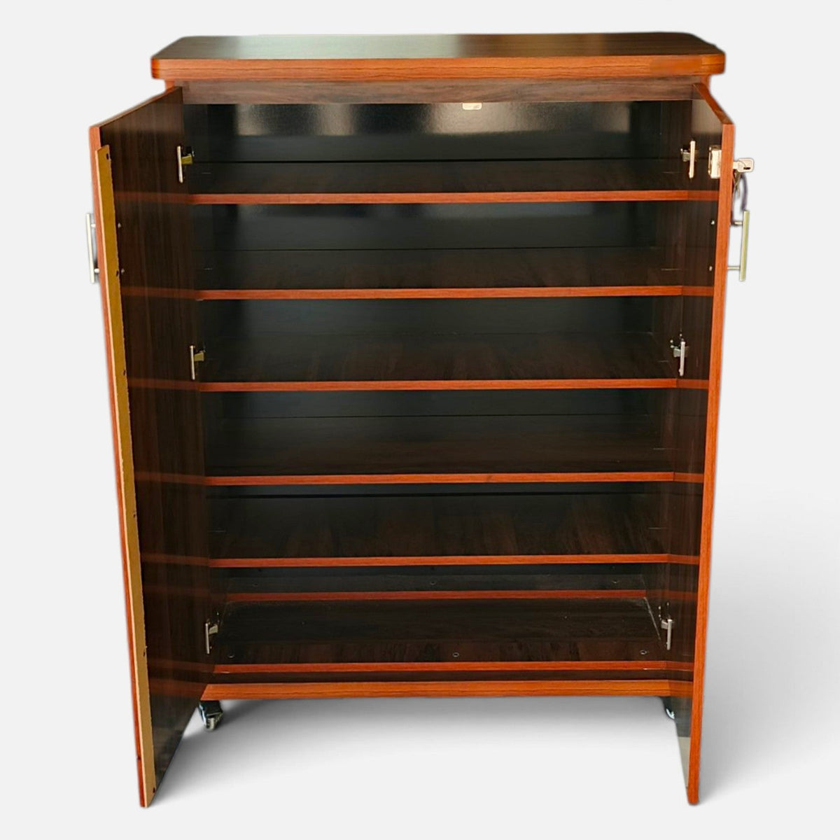 Movable Wheels Storage Cupboard Rack With Removable Adjustable Shelves - Elegance Antique Store