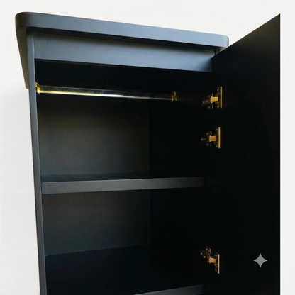 Movable Wheels Storage Cupboard Almirah With Removable Adjustable Shelves & Hanging Rod - Elegance Antique Store