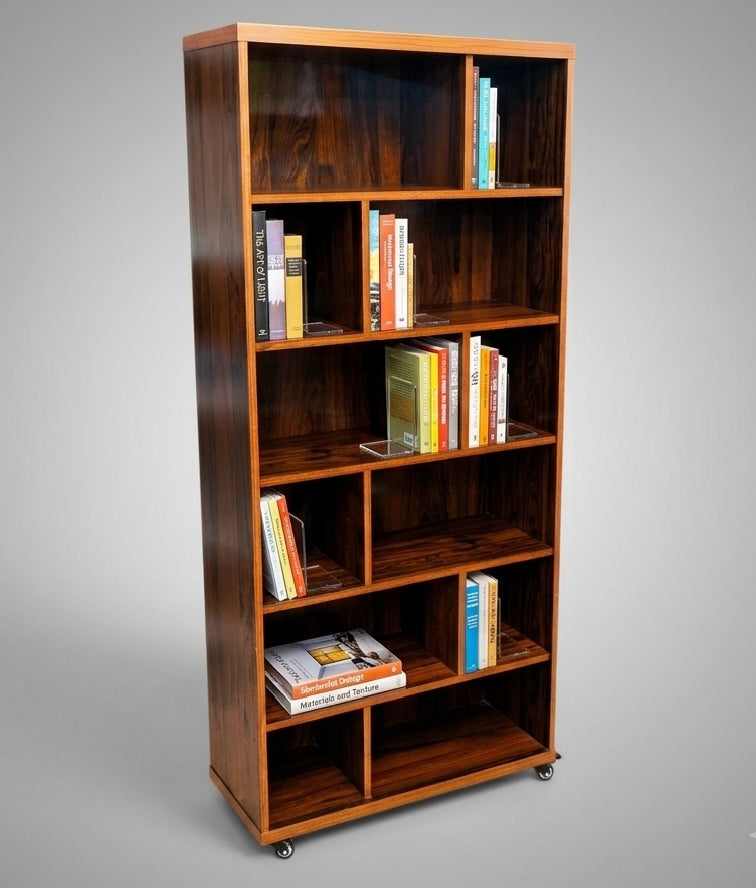 Books & Lounge Organizer Space Saving Storage Rack With Movable Wheels - Elegance Antique Store