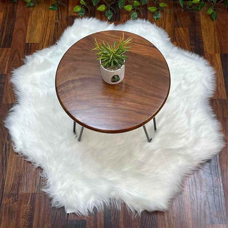 Round Sterling Bedroom Lounge Living Drawing Room Tables (Shisham Wood)