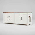 Roveizi Hallway LED TV Cat Space Cabinet Organizer Console Table