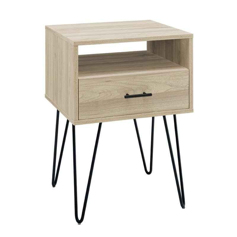 Rustic Living Lounge Center Side Hairpin Table (Birch Touch)